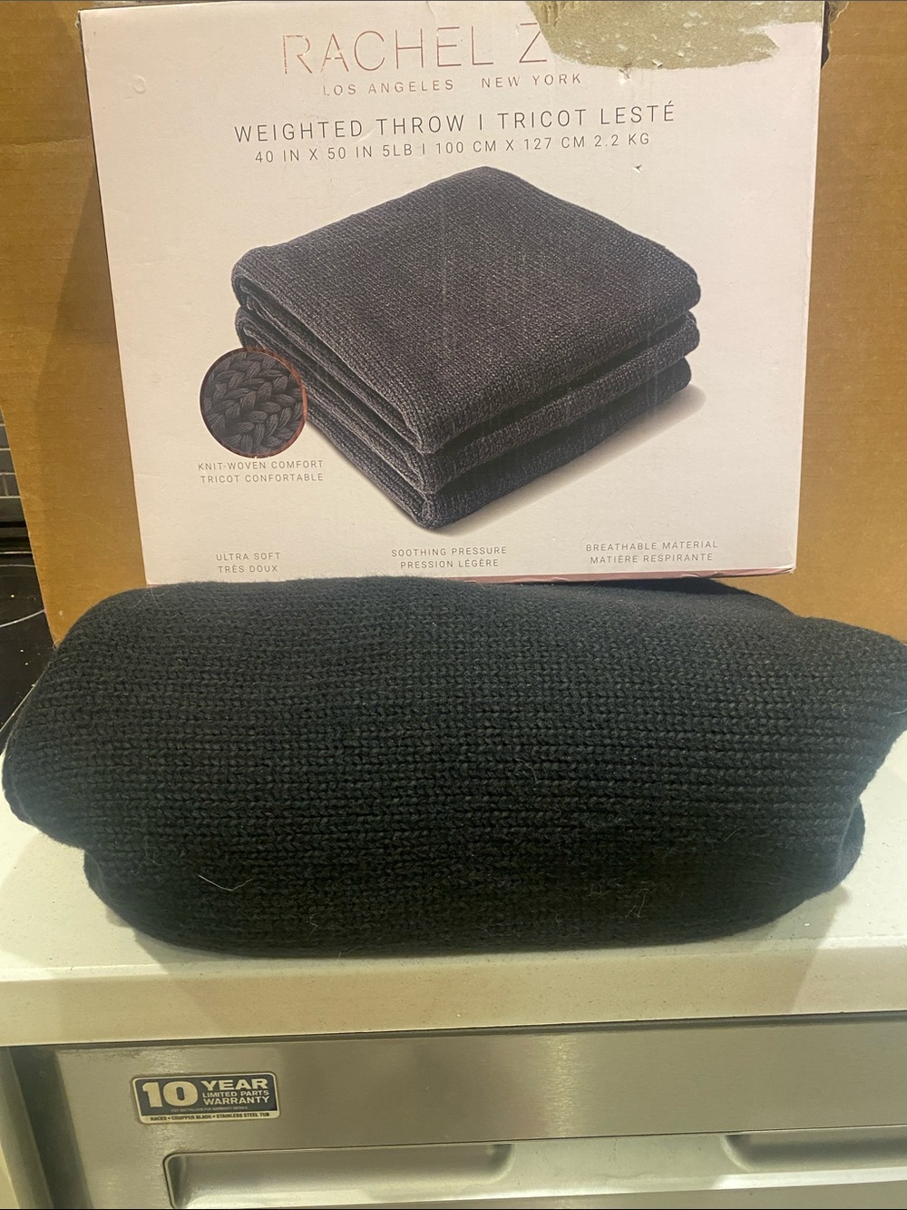 Rachel Zoe Black Fleece Sleep throw